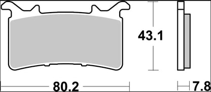 BREMBO BRAKE PAD SR SINT FR 07GR99SR