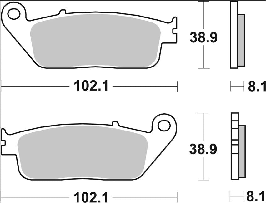 BREMBO BRAKE PAD LA SINT FR/RR 07HO30LA
