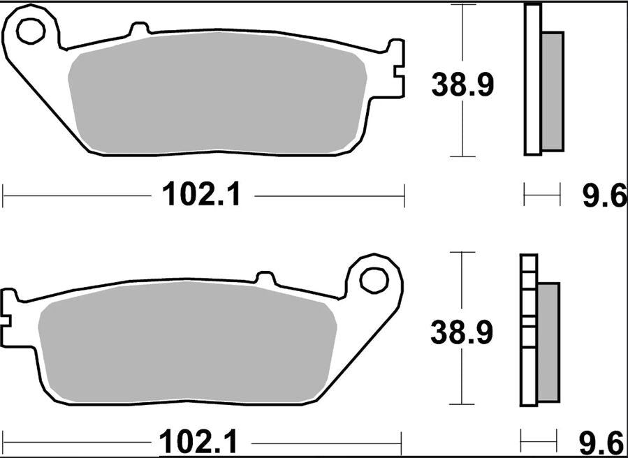 BREMBO BRAKE PAD LA SINT FR/RR 07HO41LA