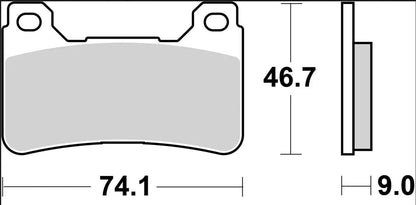 BREMBO BRAKE PAD SR SINT FR 07HO50SR