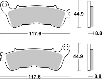 BREMBO BRAKE PAD LA SINT FR/RR 07HO57LA