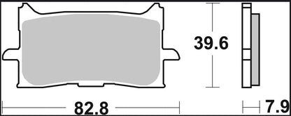 BREMBO BRAKE PAD LA SINT FR 07HO62LA