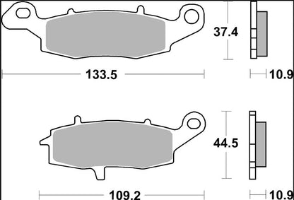BREMBO BRAKE PAD SP SINT RR 07KA15SP