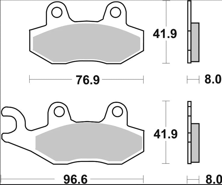 BREMBO BRAKE PAD SP SINT FR/RR 07SU12SP
