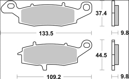 BREMBO BRAKE PAD SP SINT RR 07SU16SP