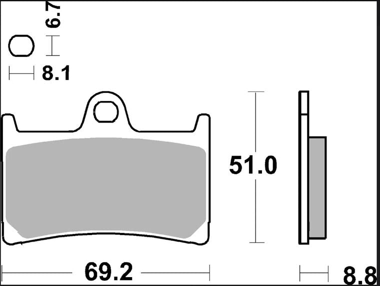 BREMBO BRAKE PAD SR SINT FR 07YA23SR
