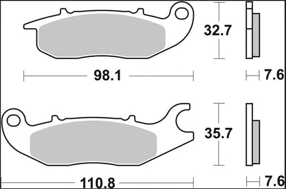 BREMBO BRAKE PAD CC CARBON CERAMIC 07HO5606