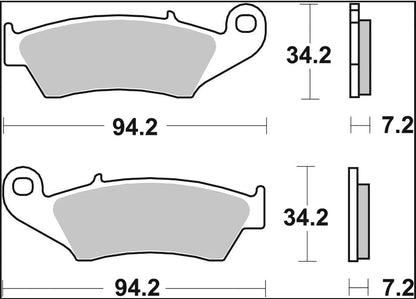 BREMBO BRAKE PAD CARBON CERAMIC TT 07KA17TT