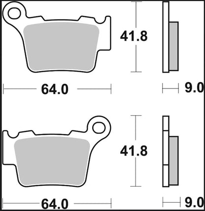 BREMBO BRAKE PAD CARBON CERAMIC TT 07BB27TT