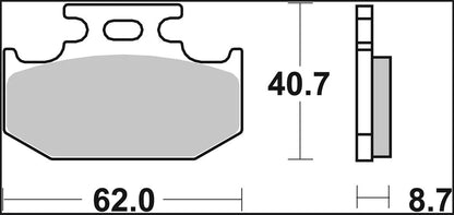 BREMBO BRAKE PAD CARBON CERAMIC TT 07KA12TT