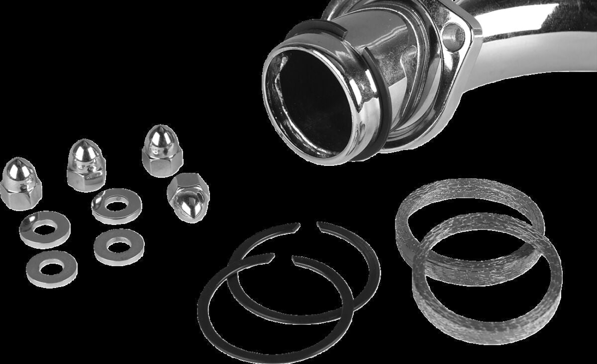 JAMES GASKET GASKET KIT EXHAUST MOUNTING WITH KNITTED WIRE GASKETS & CHROME ACORN NUTS JGI-65324-83-KWG1