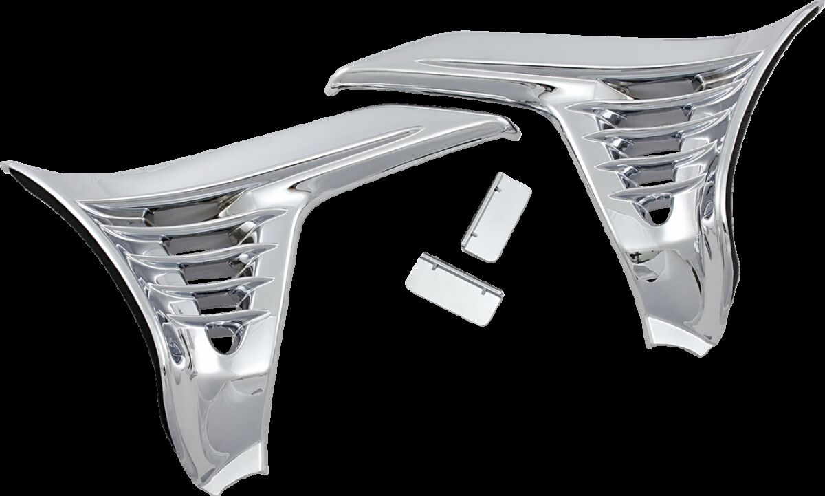 KURYAKYN LOUVERED CHROME BATTERY BOX COVERS KUR3913