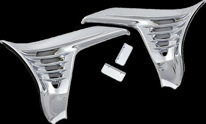 KURYAKYN LOUVERED CHROME BATTERY BOX COVERS KUR3913