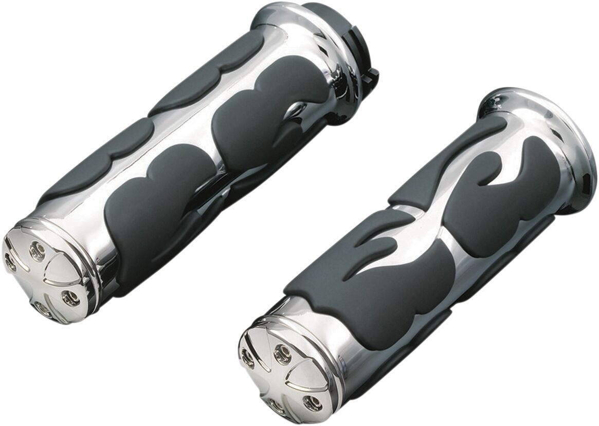 KURYAKYN ISO-FLAME GRIPS FOR DUAL CABLE THROTTLE KUR6260