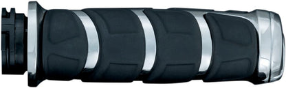 KURYAKYN GRIPS KINETIC FOR DUAL CABLE THROTTLE CHROME KUR6350