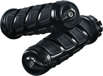 KURYAKYN GRIPS KINETIC FOR KAWASAKI SUZUKI VICTORY & YAMAHA BLACK KUR6376