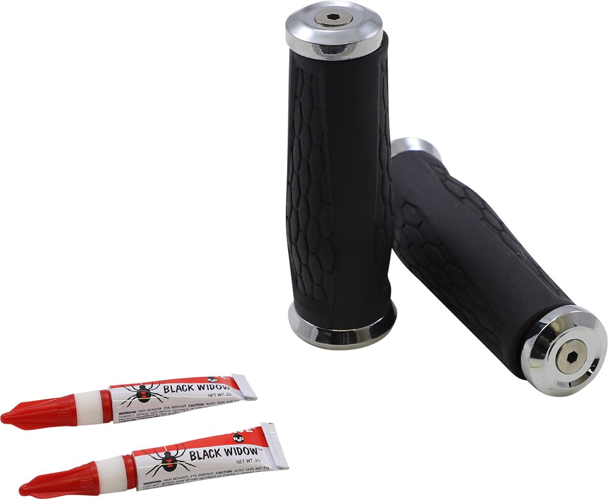 KURYAKYN UNIVERSAL GRIPS HEX - CHROME - KUR5926