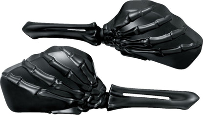 KURYAKYN SKELETON HAND MIRRORS WITH BLACK STEMS AND BLACK HEADS KUR1758