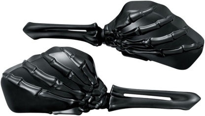 KURYAKYN SKELETON HAND MIRRORS WITH BLACK STEMS AND BLACK HEADS KUR1758