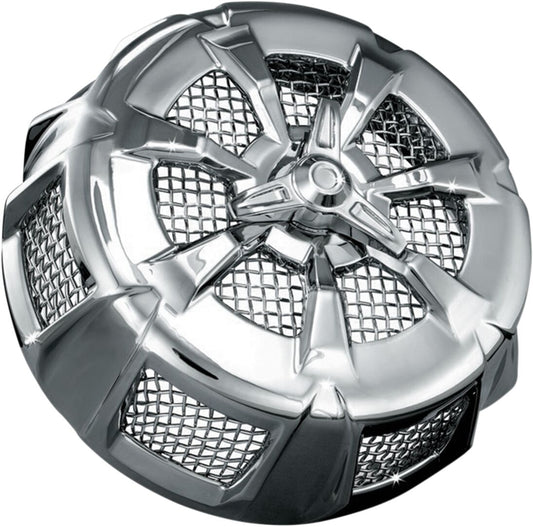 KURYAKYN AIR CLEANER COVER ALLY CAT CHROME KUR9439