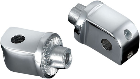 KURYAKYN SPLINED PEG ADAPTERS FOR HONDA SUZUKI & YAMAHA CHROME KUR8818