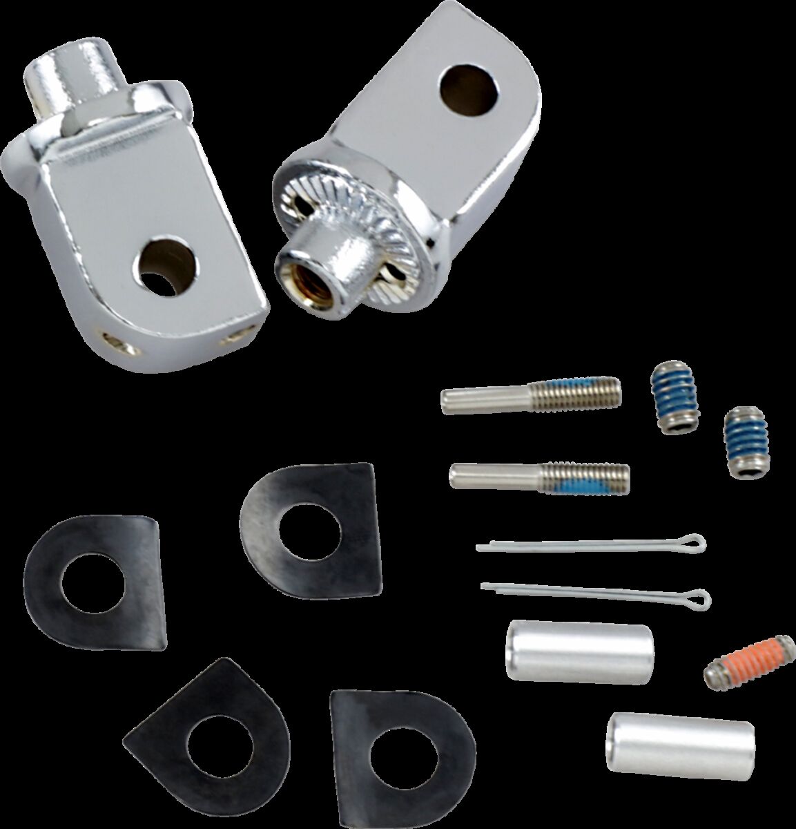 KURYAKYN SPLINED ADAPTER MOUNTS FOR HONDA & YAMAHA CHROME KUR8825