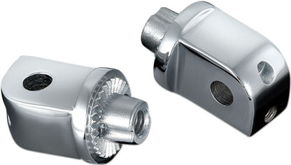 KURYAKYN SPLINED ADAPTER MOUNTS FOR HONDA & YAMAHA CHROME KUR8825