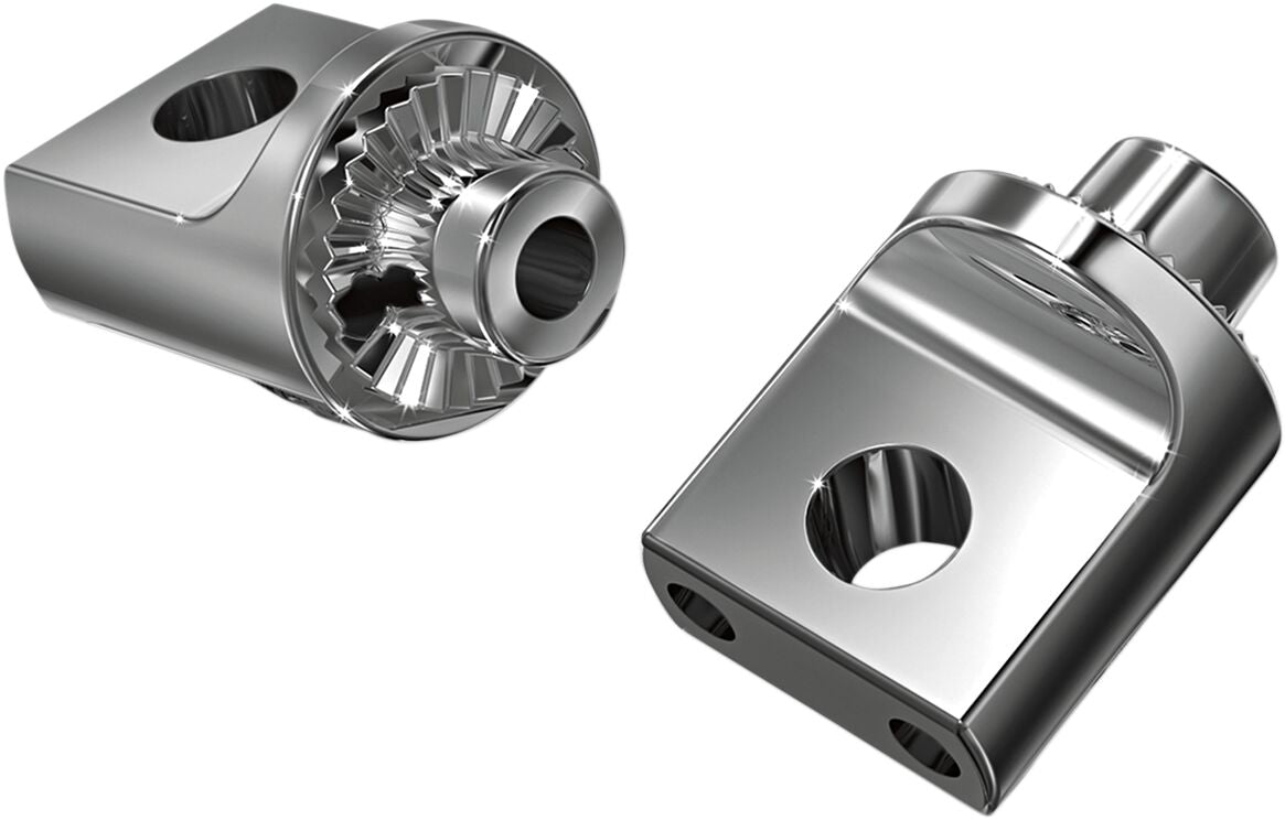 KURYAKYN NON-PIVOTING SPLINED MALE MOUNT ADAPTERS CHROME KUR8883