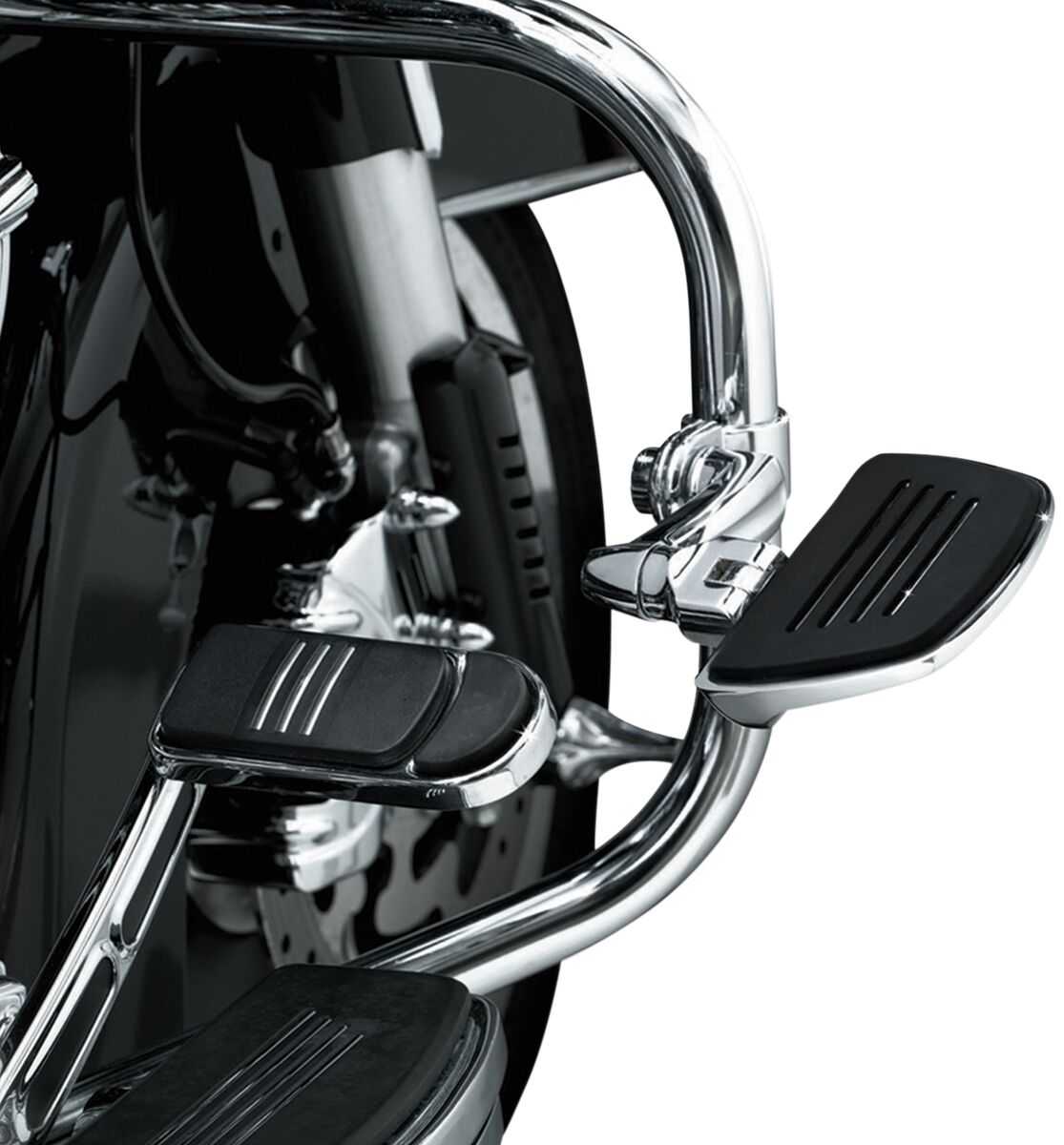 KURYAKYN LONGHORN OFFSET MOUNTS WITH 1-1/4" MAGNUM QUICK CLAMPS CHROME KUR7986