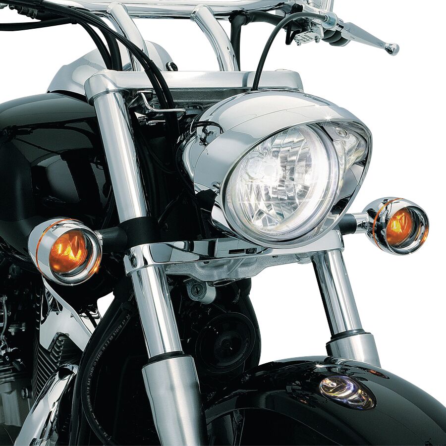 KURYAKYN DEEP DISH BEZELS WITH SMOKE LENSES AND AMBER BULBS KUR2270