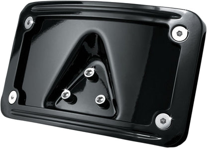 KURYAKYN LICENSE PLATE FRAME CURVED LAYDOWN BLACK KUR3148