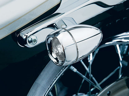 KURYAKYN DEEP DISH BEZELS FOR BULLET TURN SIGNALS SMOKE LENS CHROME BEZEL KUR2107