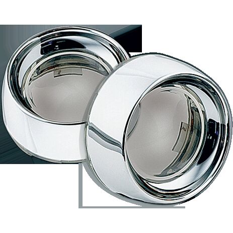 KURYAKYN DEEP DISH BEZELS FOR BULLET TURN SIGNALS SMOKE LENS CHROME BEZEL KUR2107