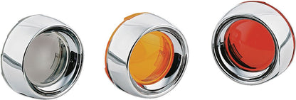 KURYAKYN DEEP DISH BEZELS FOR BULLET TURN SIGNALS SMOKE LENS CHROME BEZEL KUR2107