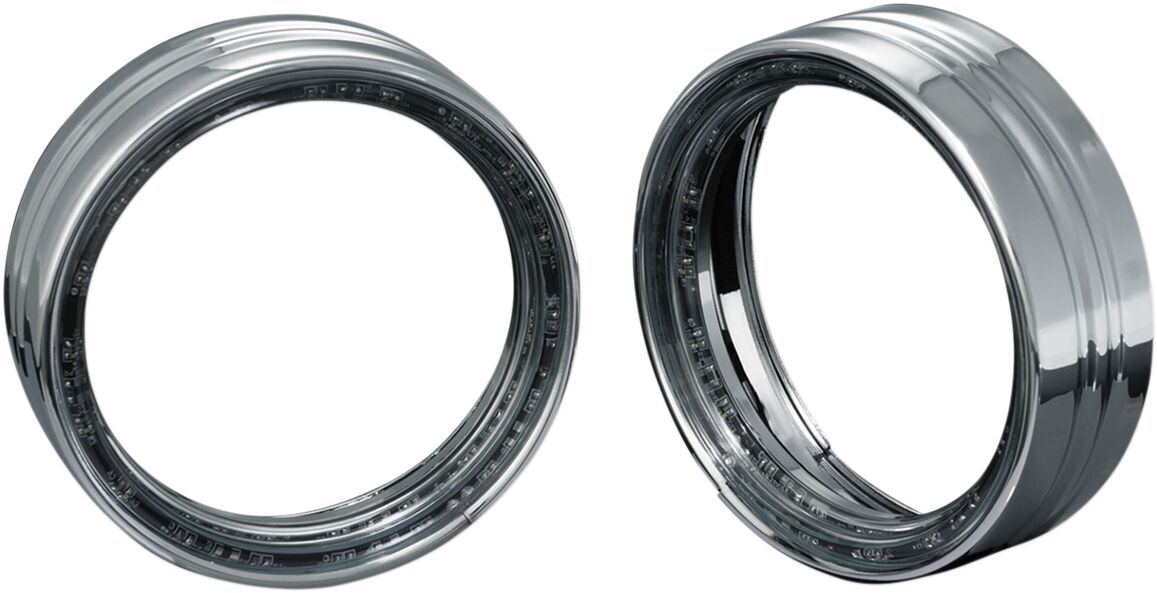 KURYAKYN LED HALO PASSING LAMP TRIM RINGS CHROME 7748