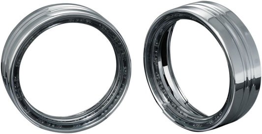 KURYAKYN LED HALO PASSING LAMP TRIM RINGS CHROME 7748