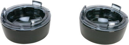 KURYAKYN DEEP DISH BEZELS FOR BULLET TURN SIGNALS SMOKE LENS BLACK BEZEL KUR5480