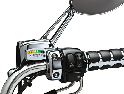 KURYAKYN GAUGE BATTERY LED CHROME KUR4219