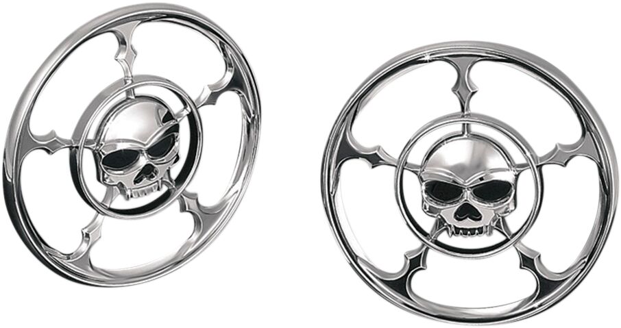 KURYAKYN FRONT SPEAKER GRILLS ZOMBIE CHROME KUR3787