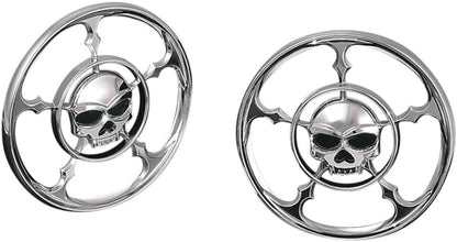 KURYAKYN FRONT SPEAKER GRILLS ZOMBIE CHROME KUR3787