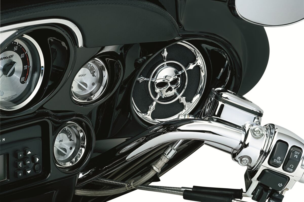 KURYAKYN FRONT SPEAKER GRILLS ZOMBIE CHROME KUR3787