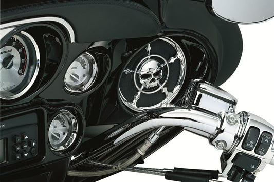 KURYAKYN FRONT SPEAKER GRILLS ZOMBIE CHROME KUR3787
