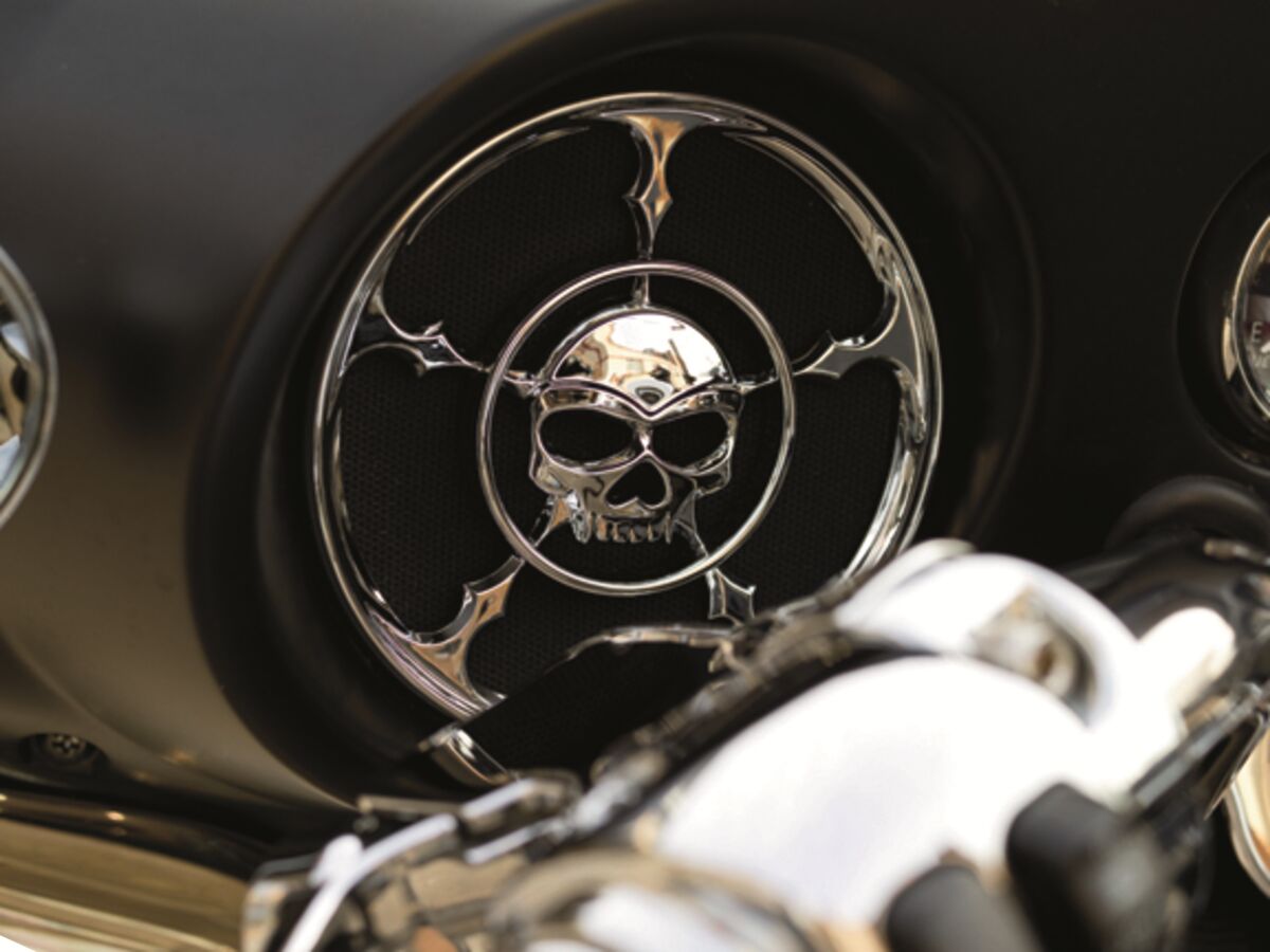 KURYAKYN FRONT SPEAKER GRILLS ZOMBIE CHROME KUR3787