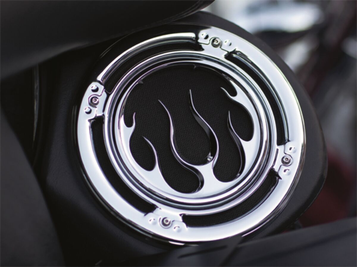 KURYAKYN FRONT SPEAKER GRILLS FLAME CHROME KUR3788