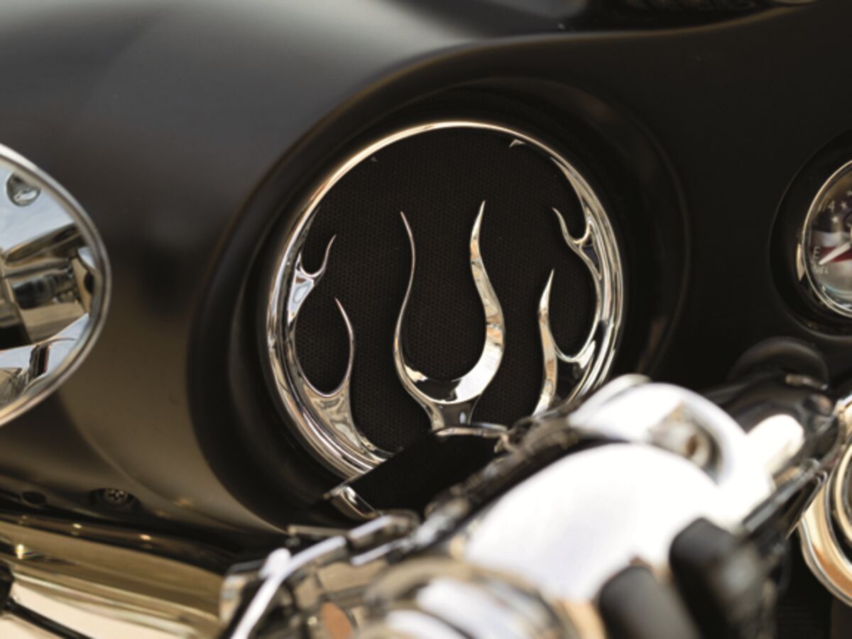KURYAKYN FRONT SPEAKER GRILLS FLAME CHROME KUR3788