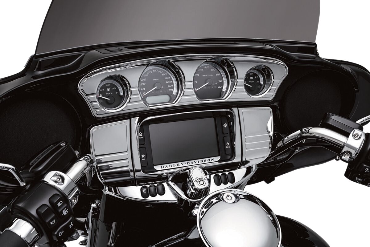 KURYAKYN DELUXE STEREO TRIM TRI-LINE KIT CHROME KUR7240