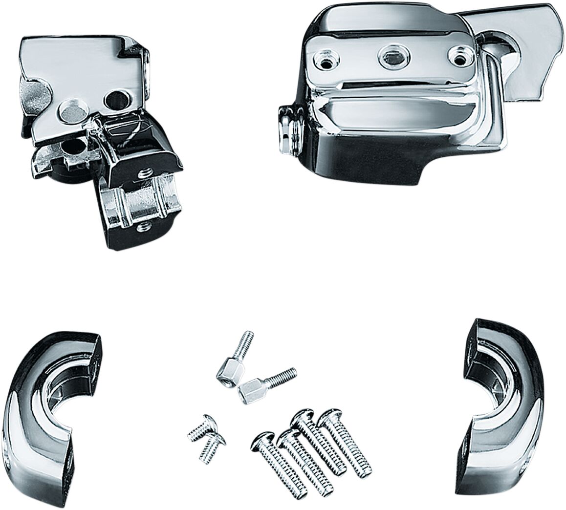 KURYAKYN CHROME BRAKE & CLUTCH CONTROL DRESS-UP KIT HD F/SINGLE DISC KUR9126