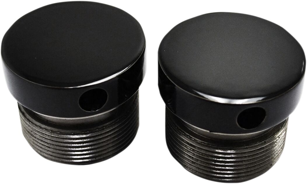 LA CHOPPERS 39MM FLUSH MOUNT FORK CAPS - BLACK LA-7504-39B