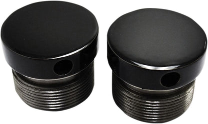 LA CHOPPERS 39MM FLUSH MOUNT FORK CAPS - BLACK LA-7504-39B