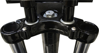 LA CHOPPERS 39MM FLUSH MOUNT FORK CAPS - BLACK LA-7504-39B